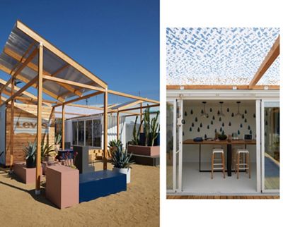 Levi's customization studio.