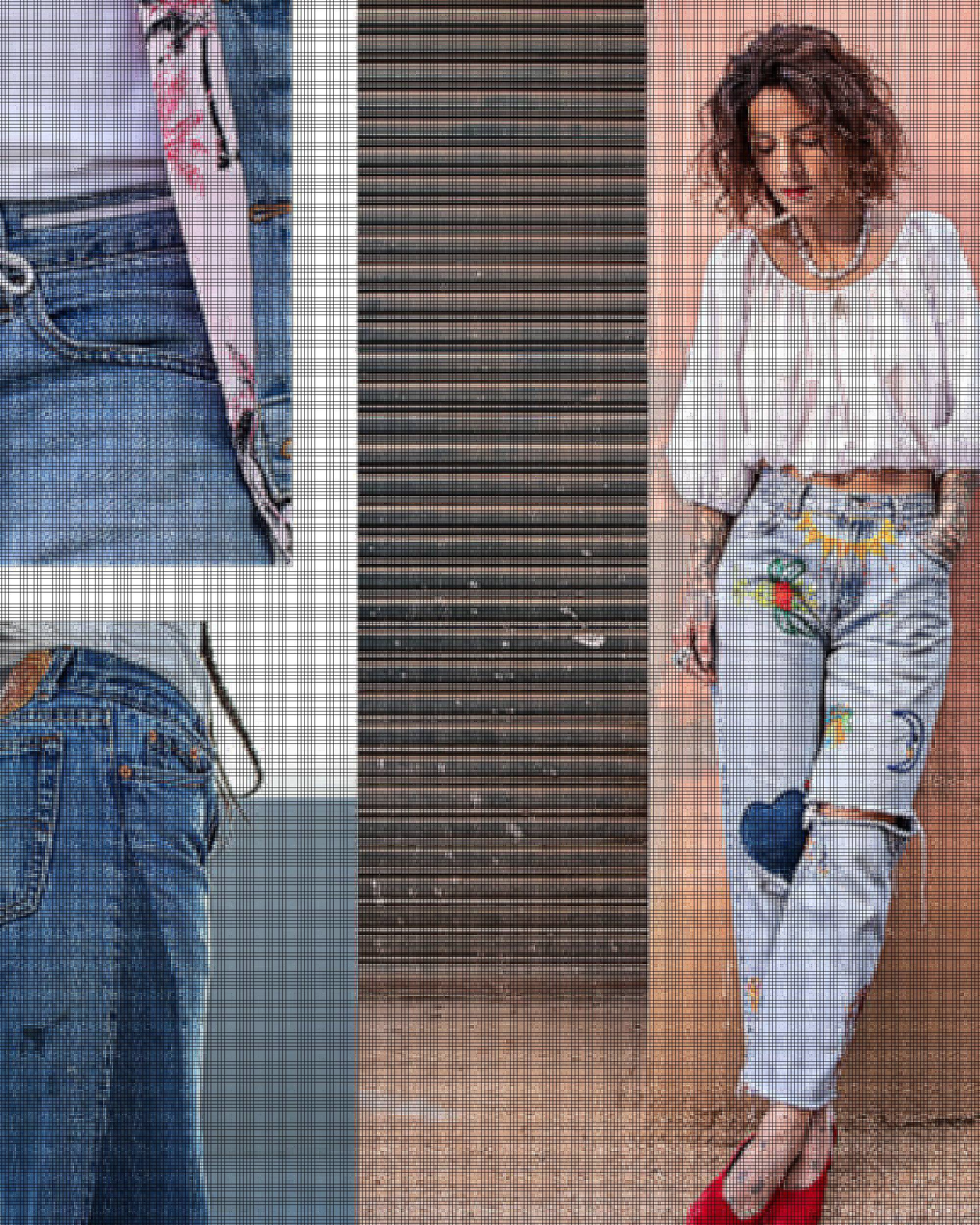 Collage of models wearing customized 501® Jeans.