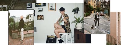 Collage of Megan Green's outfits.