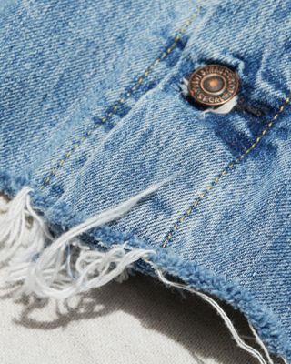 side by side close up denim jacket