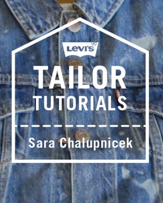 denim jacket DIY gif