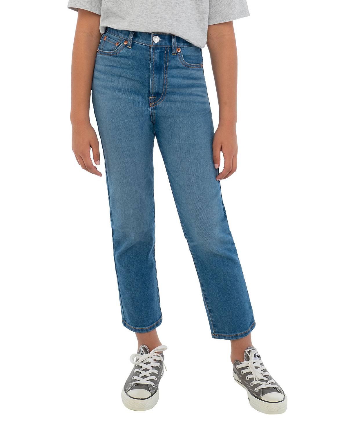Girl wearing Ribcage Straight Fit Jeans