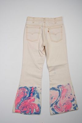 Marble-dyed Levis® 684 Flare Jeans, 1980s