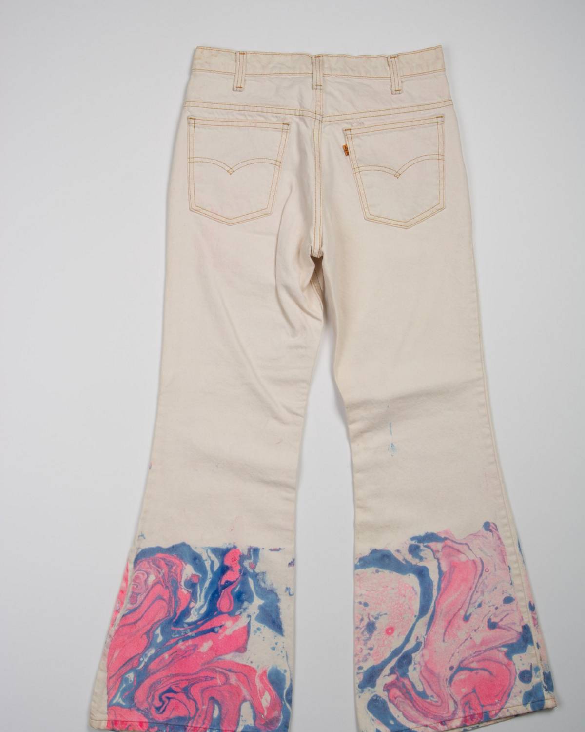 Marble-dyed Levis® 684 Flare Jeans, 1980s