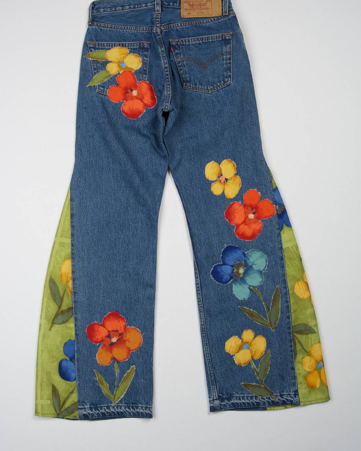 501® jeans customized into flares. Decorated Denim Event - Latin America 1999