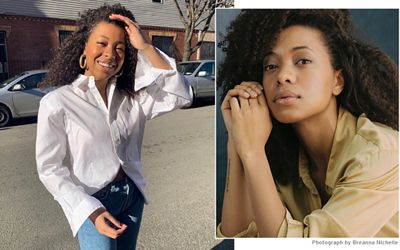 Side by side portraits of Eryn Danielle.