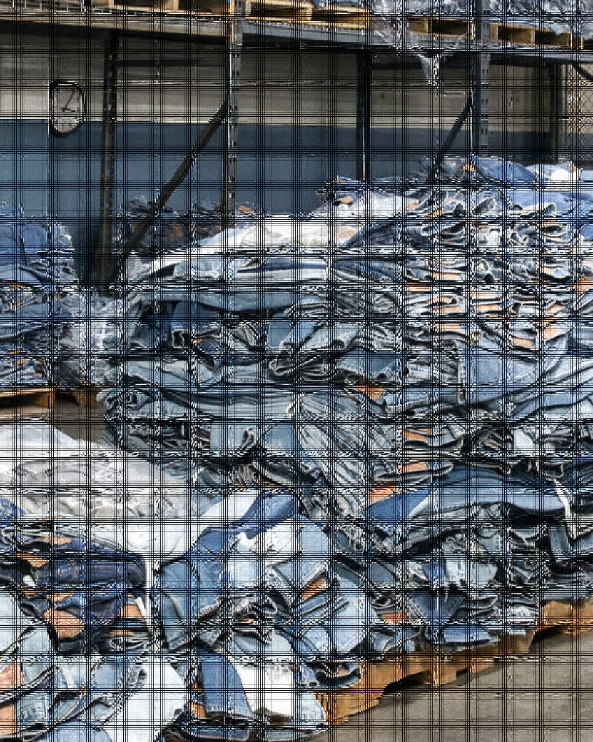 Levi's Authorized Vintage collection of jeans stacked on top of eachother.