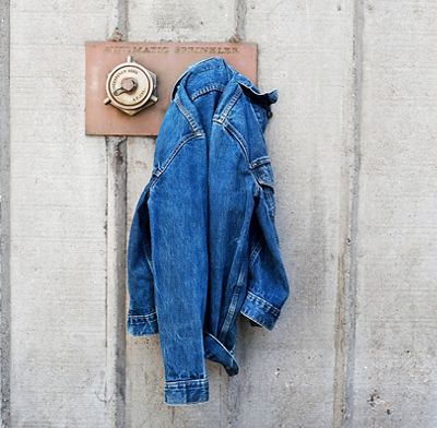 Image of Levi's Trucker Jacket hanging outside.