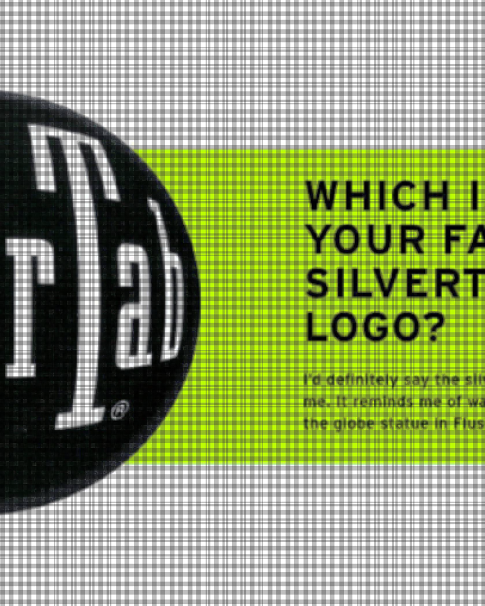 Image of SilverTab logo with text reading: Which is your favorite SilverTab logo? I'd definitely say the silver ball. That logo screams '90s to me. It reminds me of watching old skate videos and seeing the globe statue in Flushing Meadows.