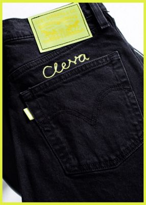 The back pocket of one of the Levi's jeans made in collaboration with Marrisa Wilson