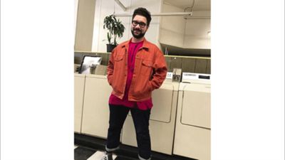 GIFs of Max Kessler's outfits.