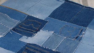 Make a Blanket from Your Old Denim Off The Cuff