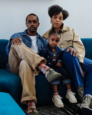 Collage of the Walker family and details from their home.