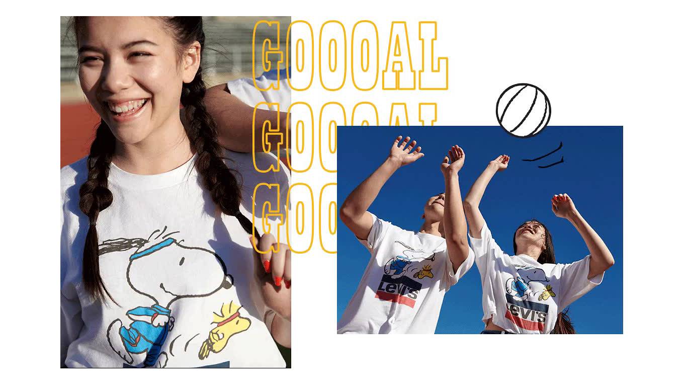 girl wearing snoopy tee shirt and playing volley ball