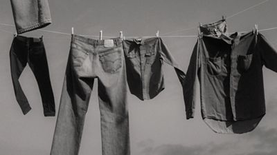 Image of denim hanging 