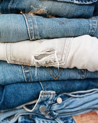 Image of stacked jeans