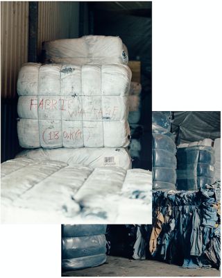 Image of sustainable packaging in the warehouse.