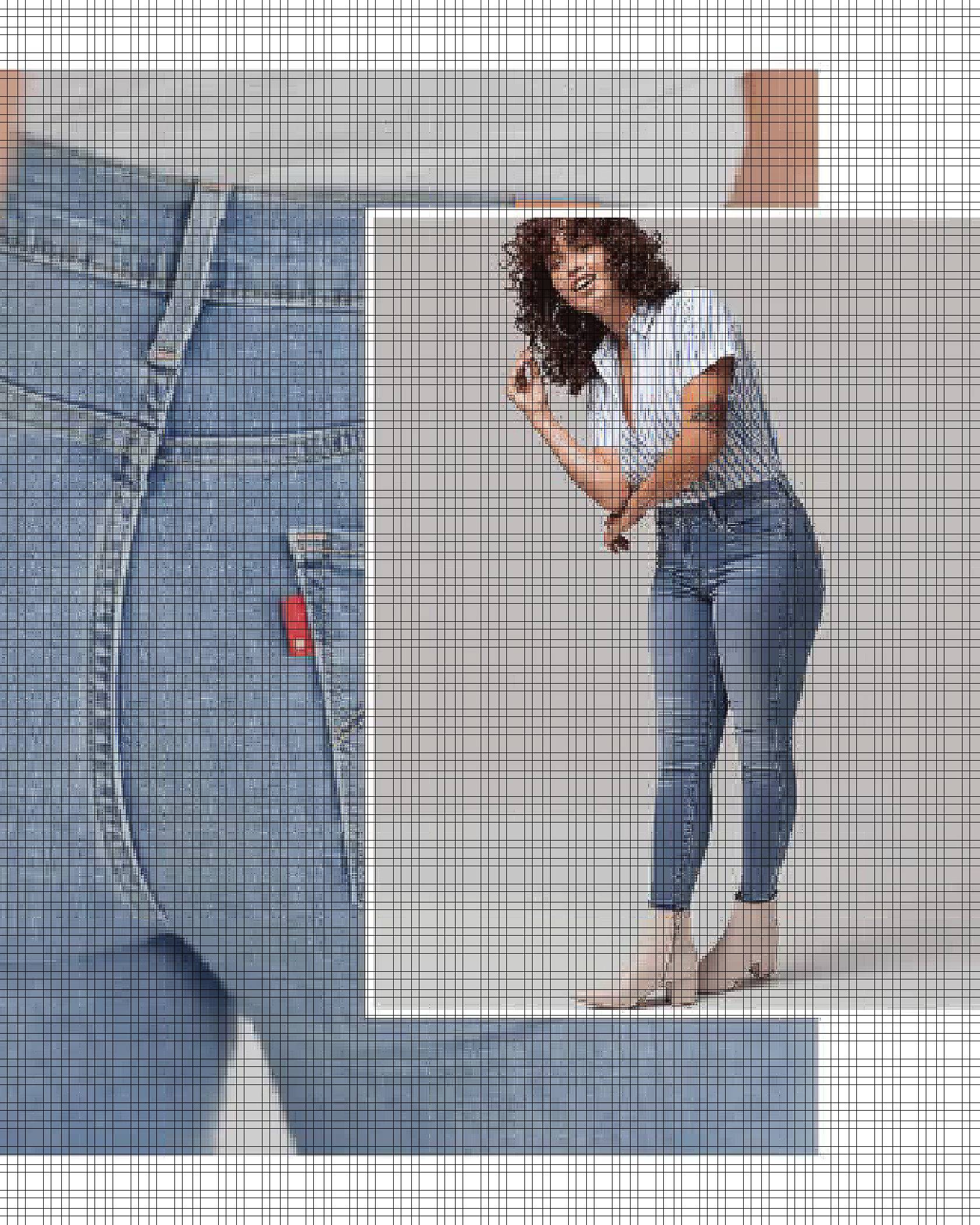 Close up shot of the sculpt jeans and a women standing wearing the jeans
