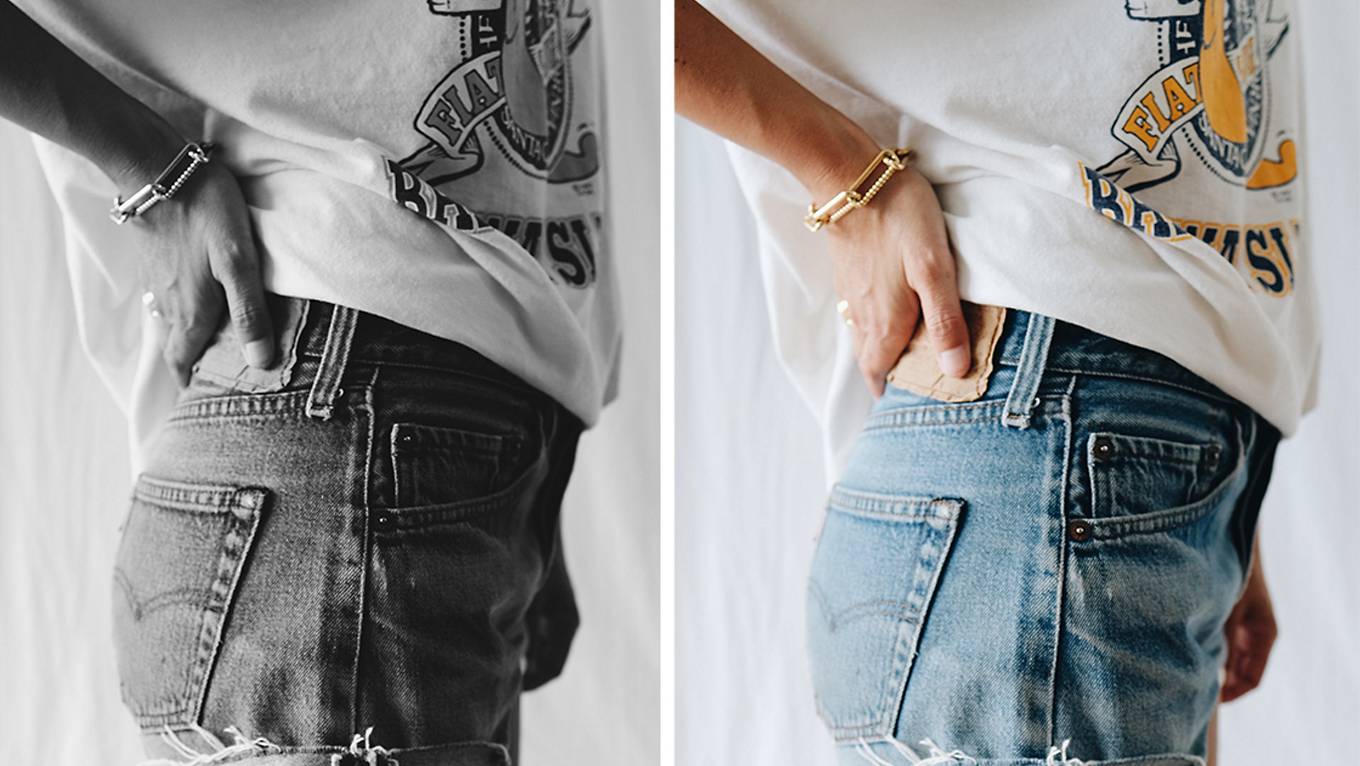 Levi's® cutoffs from Rachael's personal collection.