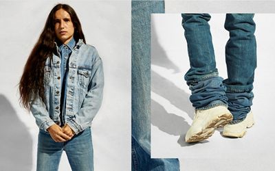 Photo of Xiuhtezcatl. He is wearing a Levi's Trucker Jacket over a Western Shirt and jeans.