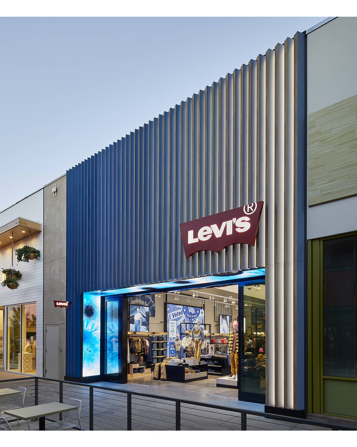 Shot of inside of Levi's store