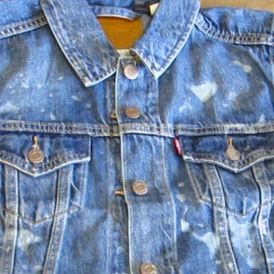 complete bleached denim jacket