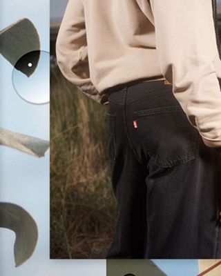 A model wearing Levi's new loose straight jean