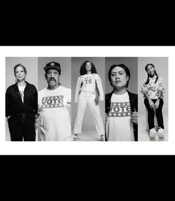 VOTE. GIf of black and white images.