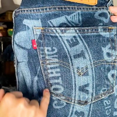 Denim with topstitching