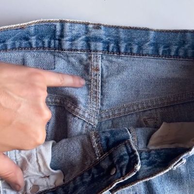 Felled seam in jeans
