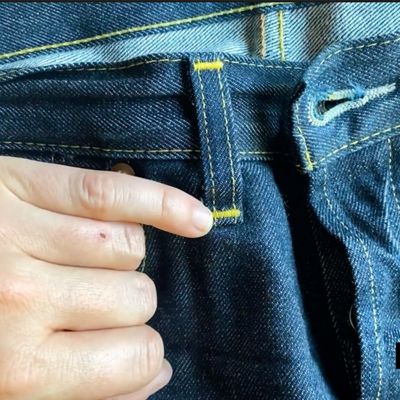 A bartack on jeans