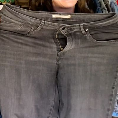 jeans being stretched