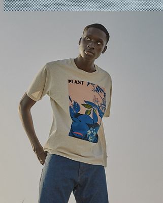A man wearing a Levi's wellthread shirt