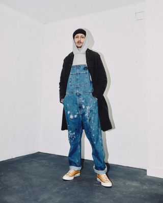 GIFs of Christopher Dalglish's outfits.