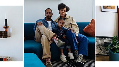 Collage of the Walker family and details from their home.