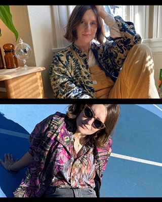 GIF collage of Sarah Coburn's selfies.