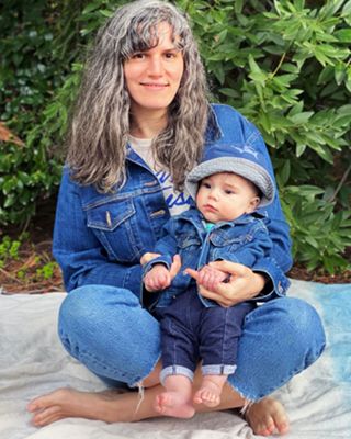 Levi’s® Creative Post-Producer Silvia Llopis and her newborn baby Nico