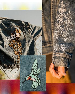 Xiuhtezcatl jean jacket details