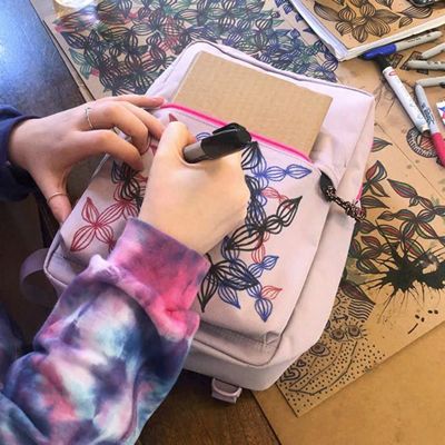 vines on backpack gif