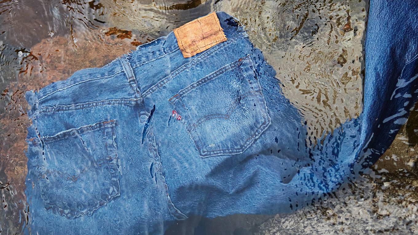 Pair of jeans under water in a river_how_to_wash_and_dry_jeans