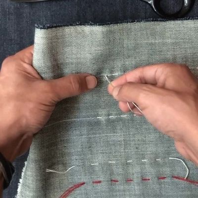 stitching on backside of jeans