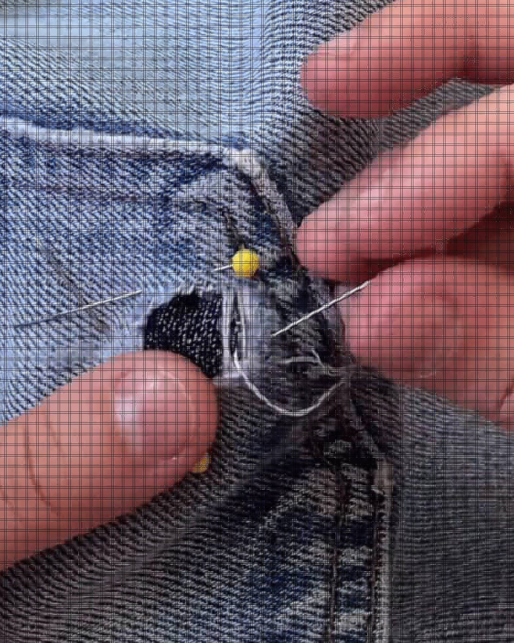 stitching hole with thread and needle gif