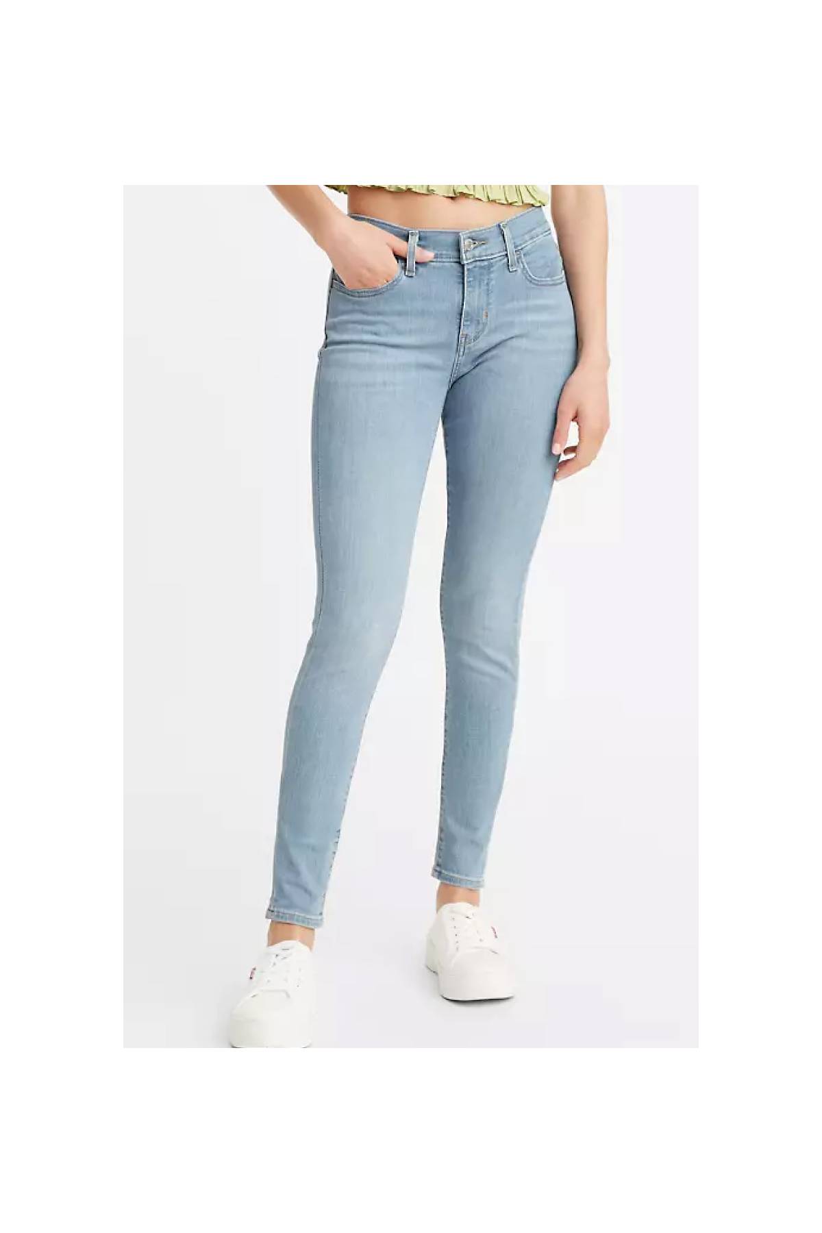 Buy Mid Blue Super Skinny Ankle Length Jeans For Women