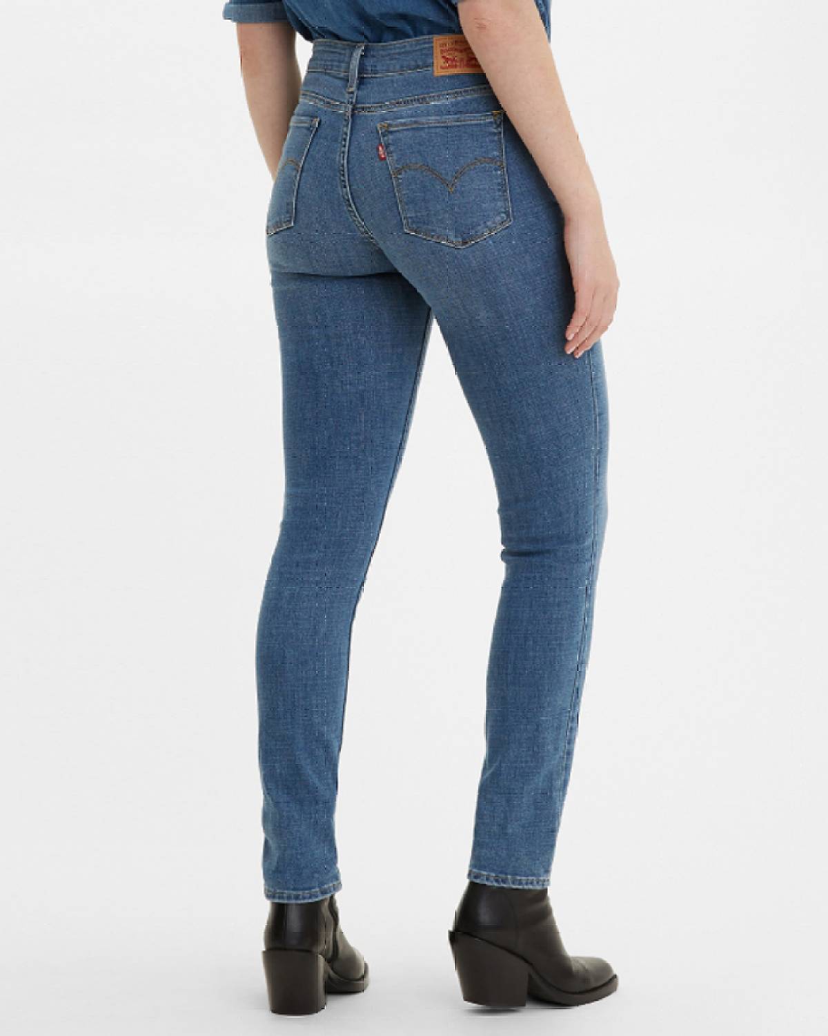 Woman in slim jeans